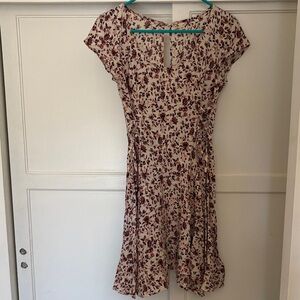 Hollister Burgundy Floral Mini Dress